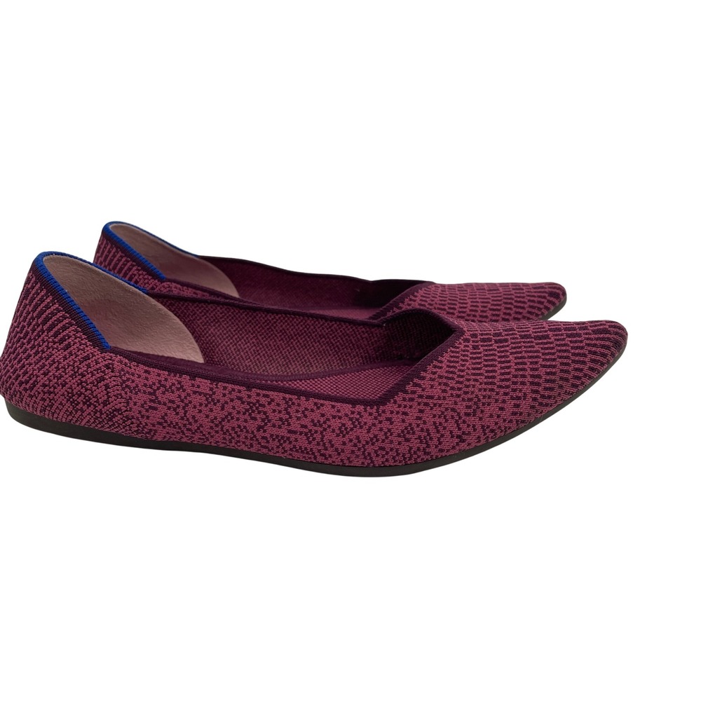 Rothy's The Point Flat Womens 9 Mulberry Knit Ballet Flat Shoes Sustainable